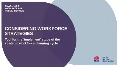 Considering workforce strategies