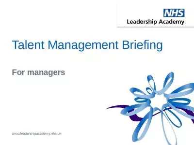 Talent Management Briefing