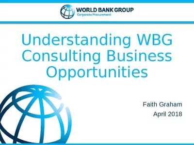 Understanding WBG Consulting Business Opportunities