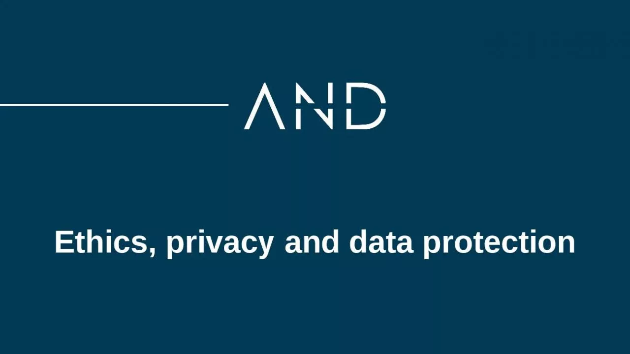 PPT-Ethics, privacy and data protection