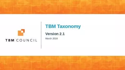 TBM Taxonomy