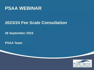 PSAA WEBINAR