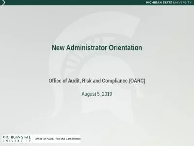 New Administrator Orientation