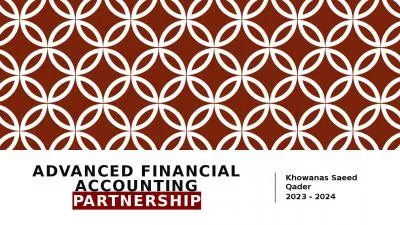 Advanced Financial Accounting Partnership