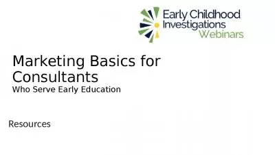 Marketing Basics for Consultants Who Serve Early Education