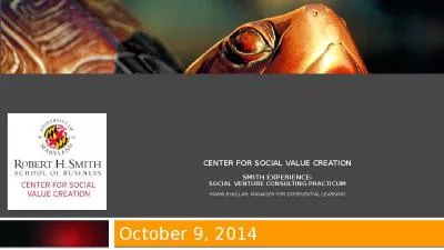 Center for Social Value Creation smith experience: Social venture consulting practicum