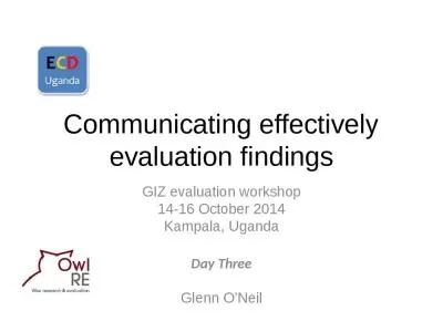 Communicating effectively evaluation findings