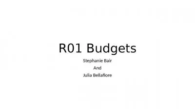 R01 Budgets