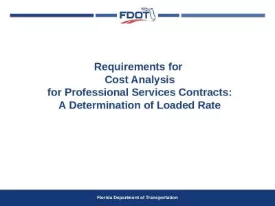 Requirements for  Cost Analysis for Professional Services Contracts: A Determination of