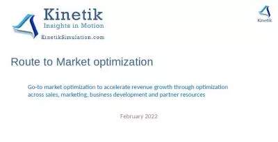 Route to Market optimization