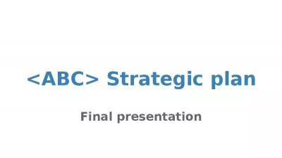 <ABC> Strategic plan