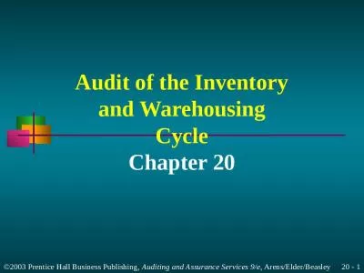 Audit of the Inventory and Warehousing Cycle