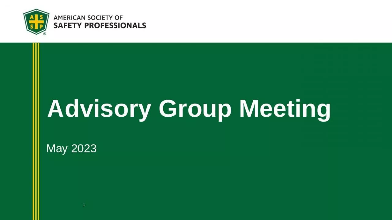 PPT-Advisory Group Meeting