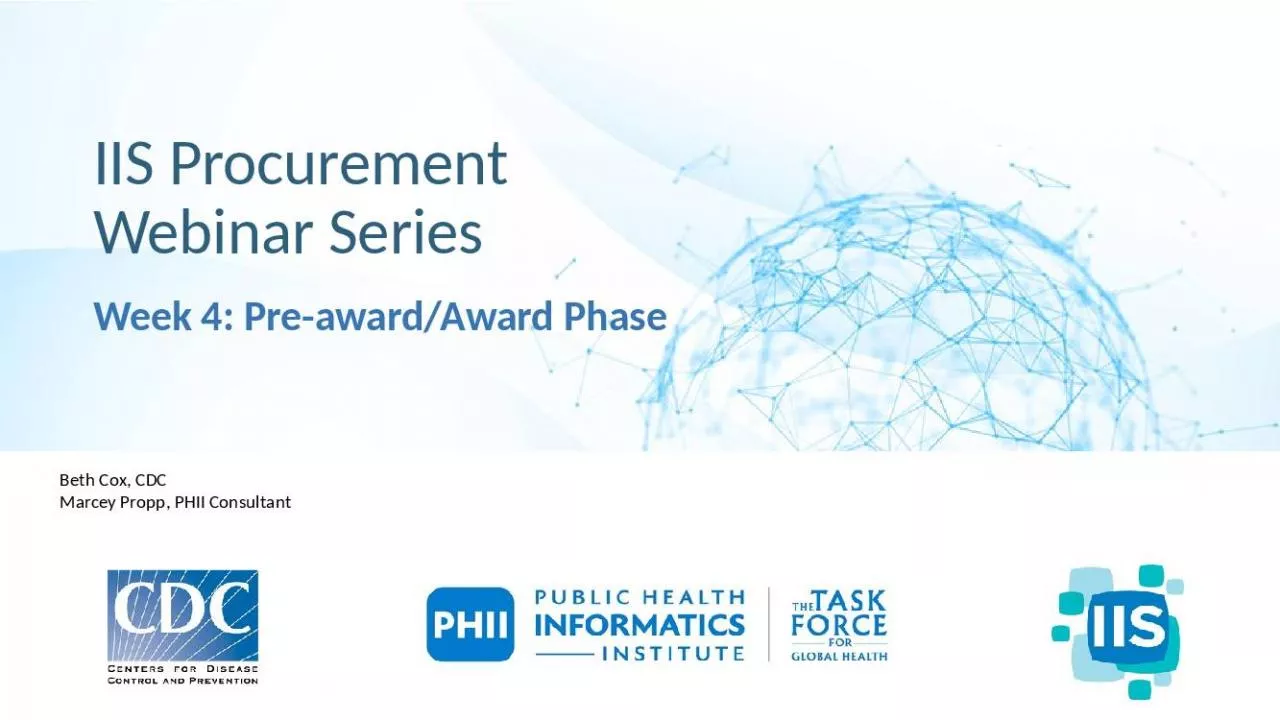 PPT-IIS Procurement Webinar Series