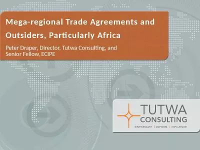 Mega-regional Trade Agreements and Outsiders, Particularly Africa