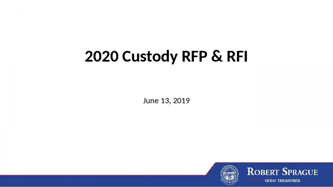 PPT-2020 Custody RFP & RFI