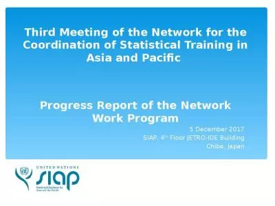 Third Meeting of the Network for the Coordination of Statistical Training in Asia and