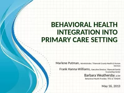 Behavioral Health Integration into Primary Care Setting