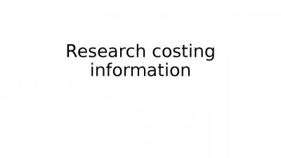 Research costing information