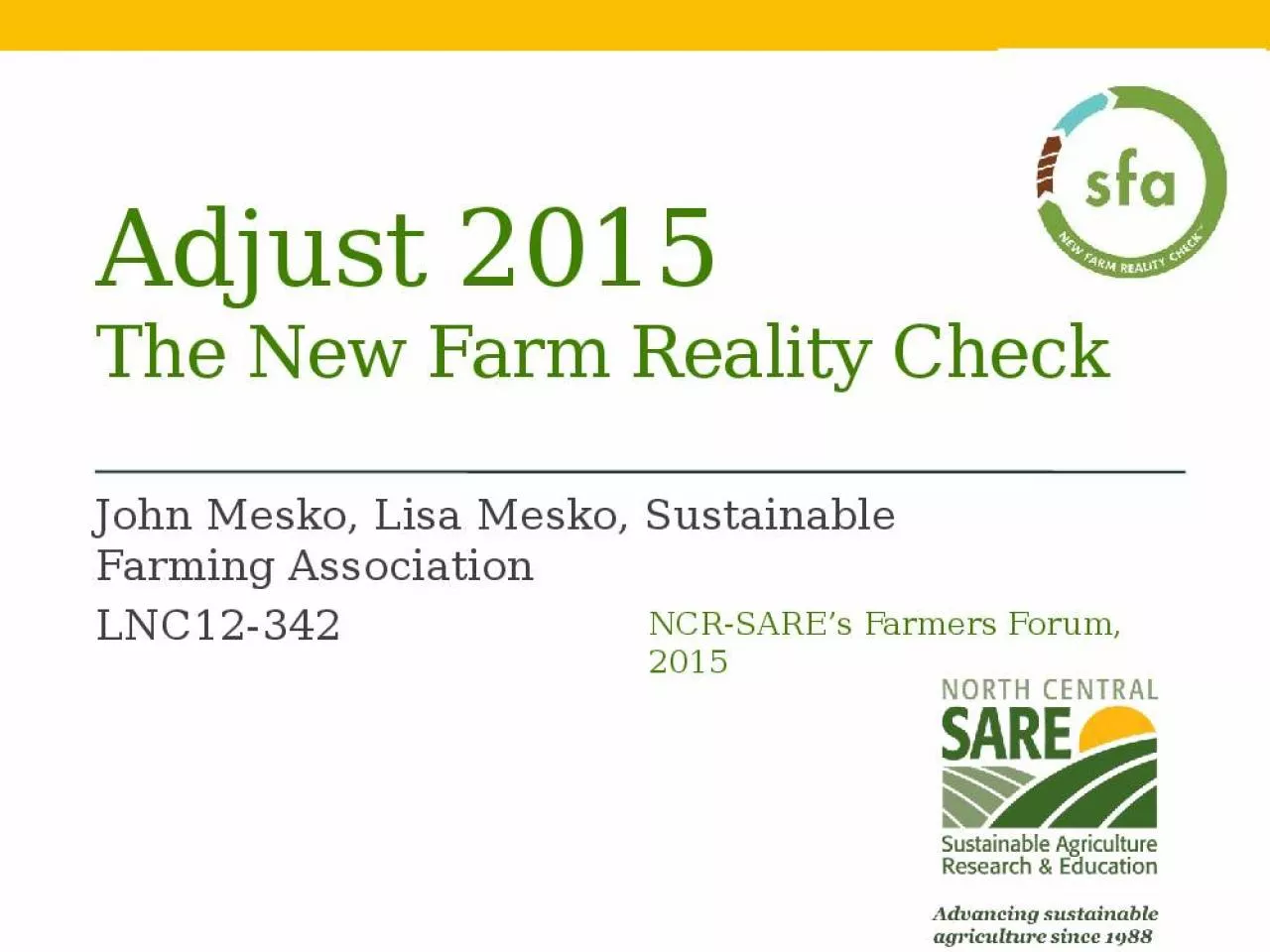 PPT-Adjust 2015 The New Farm Reality Check