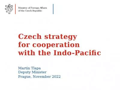 Czech strategy  for cooperation  with the Indo-Pacific