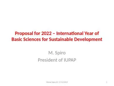 Proposal for 2022   International Year of Basic Sciences for Sustainable Development