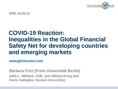 COVID-19 Reaction:  Inequalities in the Global Financial Safety Net for developing countries and emerging markets