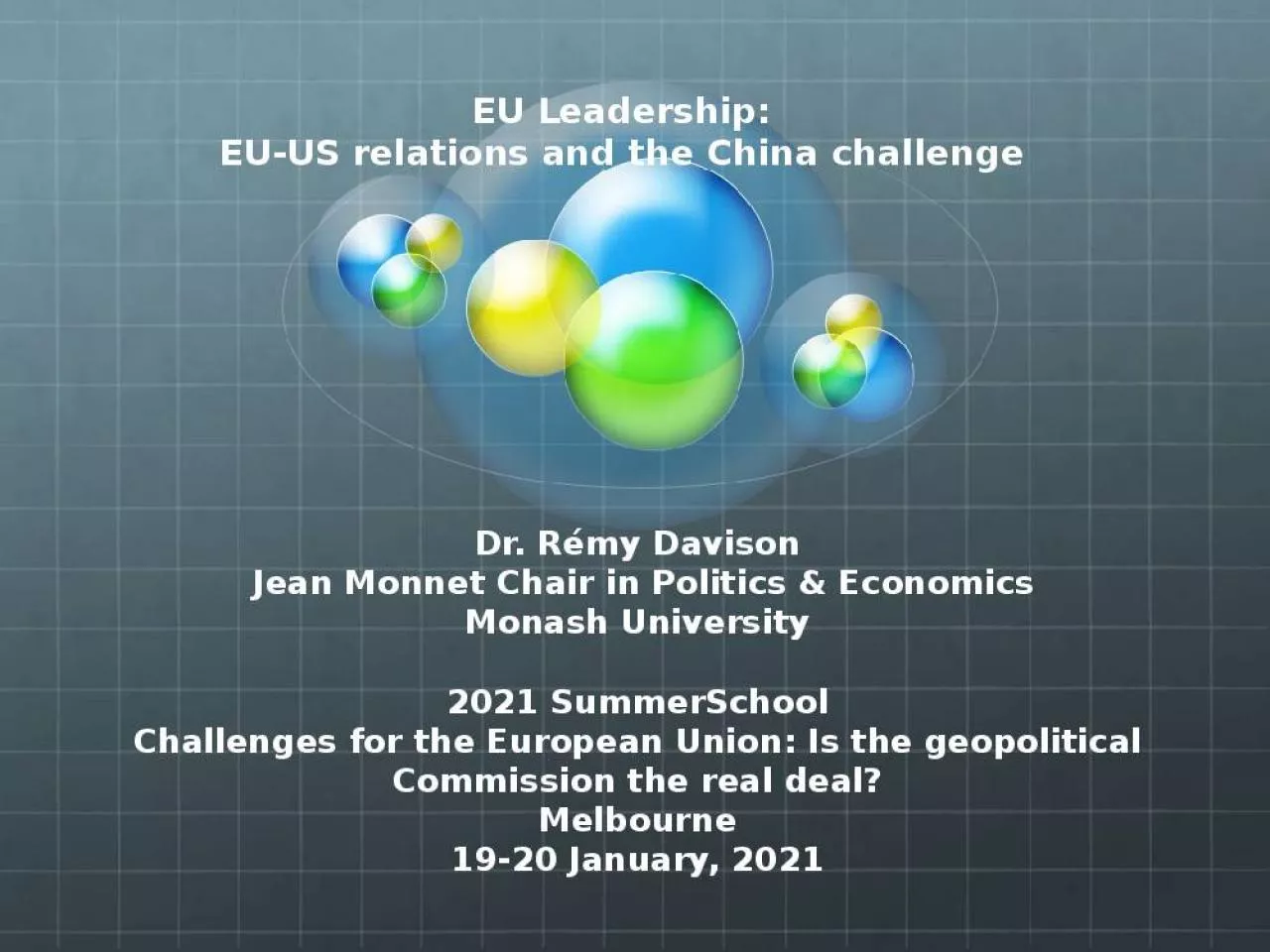 PPT-EU Leadership: EU-US relations and the China challenge