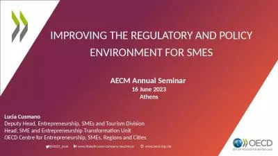 Improving the regulatory and policy environment for SMEs