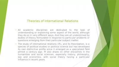 Theories of International Relations