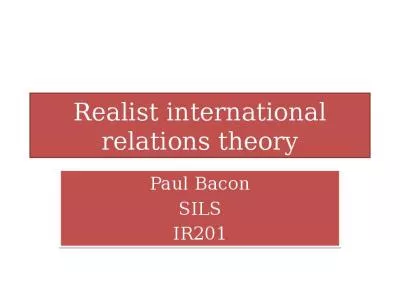 Realist international relations theory