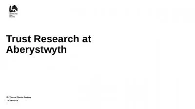 Trust Research at Aberystwyth