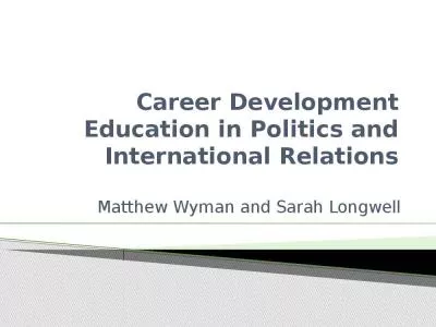 Career Development Education in Politics and International Relations