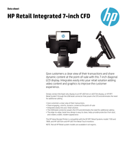 Data sheet  |  HP Retail Integrated 7-inch  CFD1	Eachsoldseparately.Si
