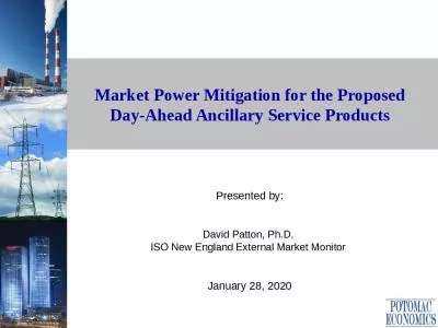 Market Power Mitigation for the Proposed Day-Ahead Ancillary Service Products