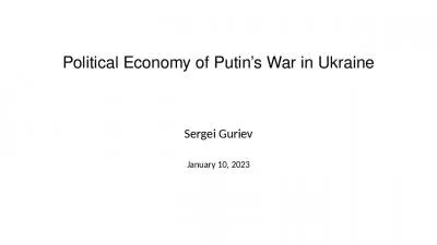 Political Economy of Putin s War in Ukraine