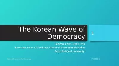 The Korean Wave of Democracy