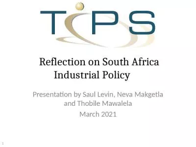 Reflection on South Africa Industrial Policy