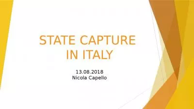 STATE CAPTURE  IN ITALY