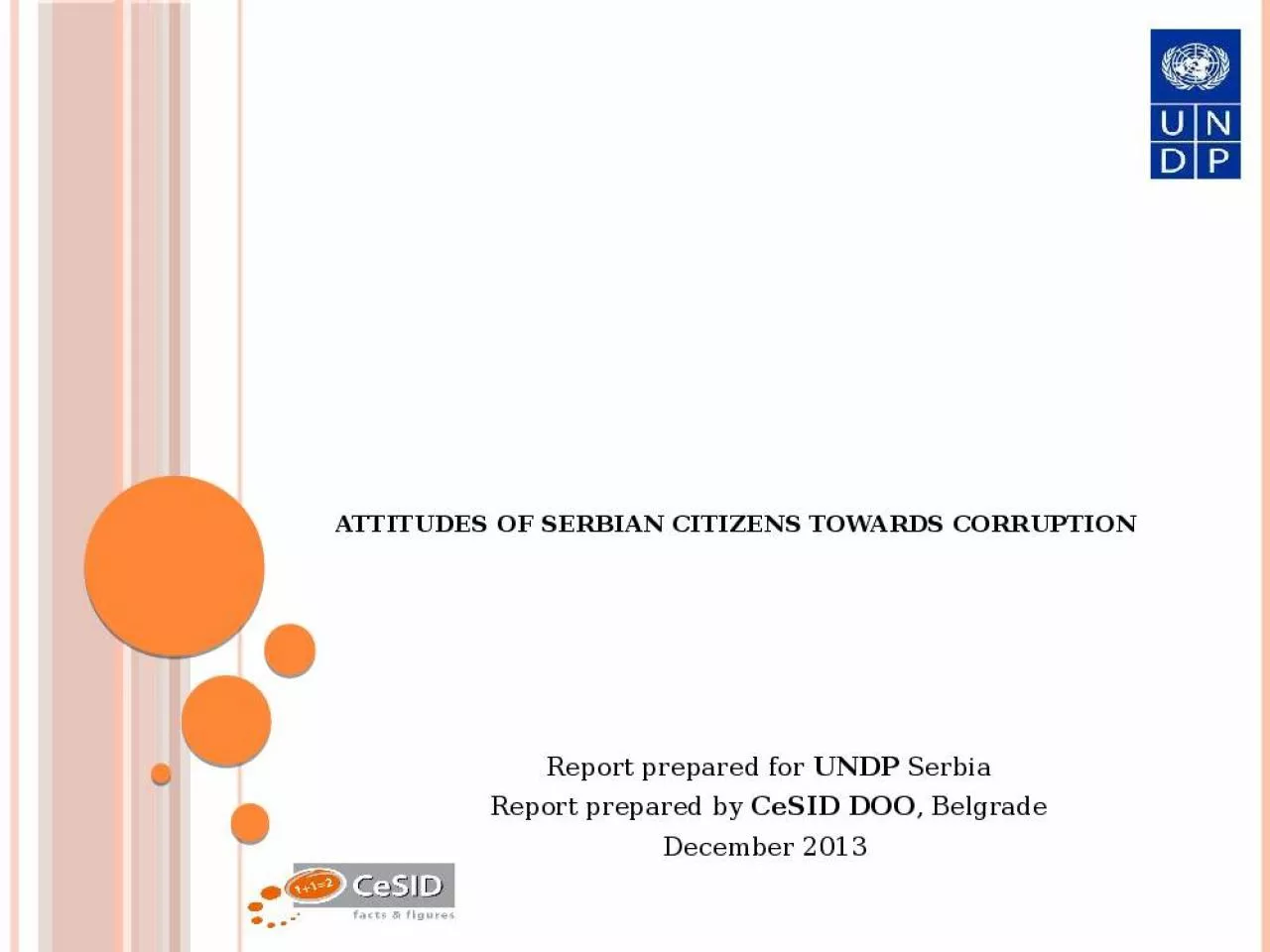 PPT-ATTITUDES OF SERBIAN CITIZENS TOWARDS CORRUPTION