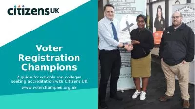 Voter Registration Champions