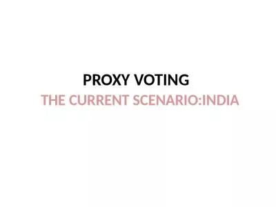 PROXY VOTING