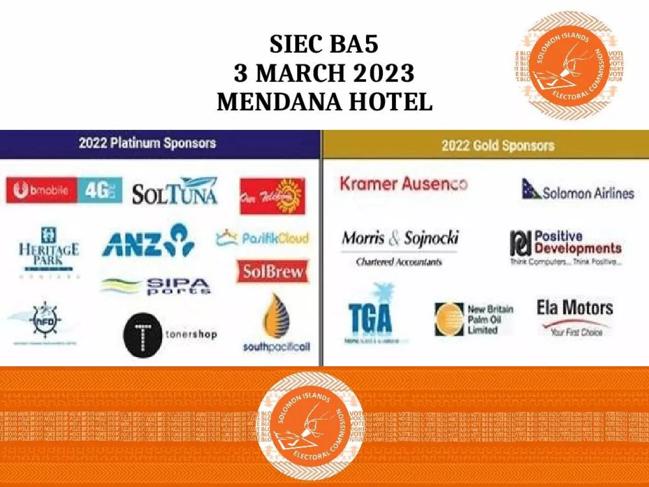 PPT-SIEC BA5 3 MARCH 2023 MENDANA HOTEL