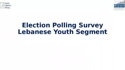 Election Polling Survey Lebanese Youth Segment