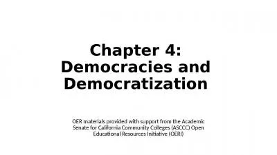 Chapter 4: Democracies and Democratization