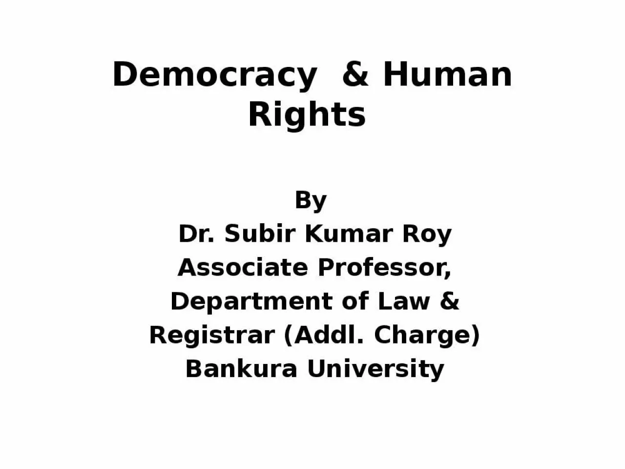 PPT-Democracy & Human Rights