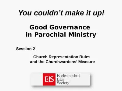 Good Governance  in Parochial Ministry