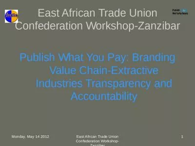 East African Trade Union Confederation Workshop-Zanzibar