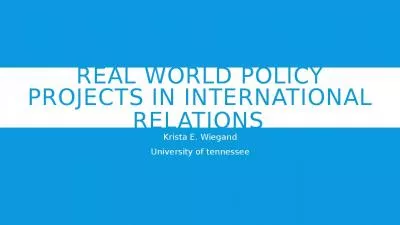 Real World Policy Projects in International Relations