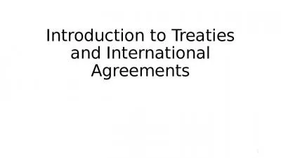 Introduction to Treaties and International Agreements